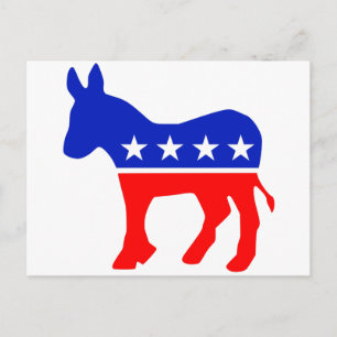 Cartão Postal Emblema Político do Partido Democrático (Donkey)