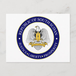 Cartão Postal emblema sudan do sul