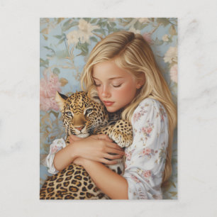 Cartão Postal Embrace com Leopardo