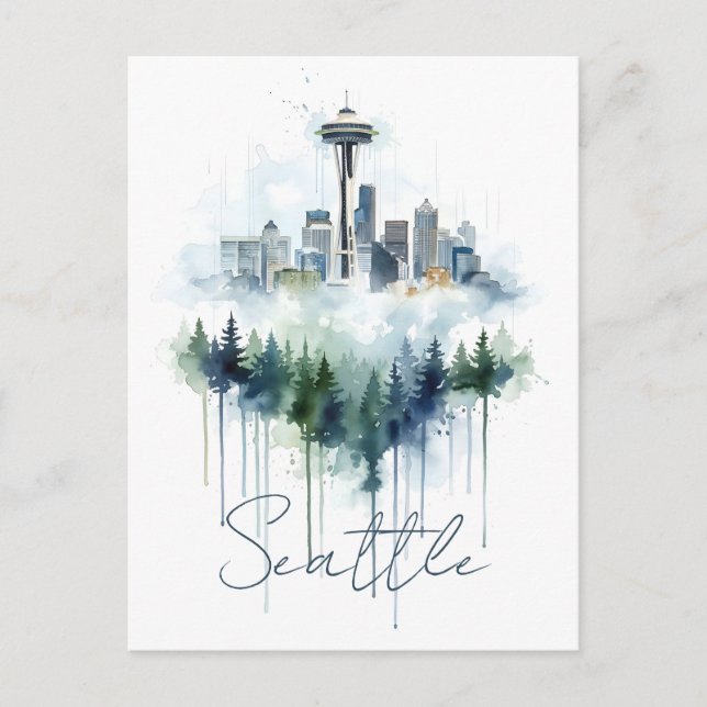 Cartão Postal Emerald City Mist: Seattle (Frente)