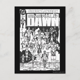 Cartão Postal Emerald Dawn Cobrir, preto e branco