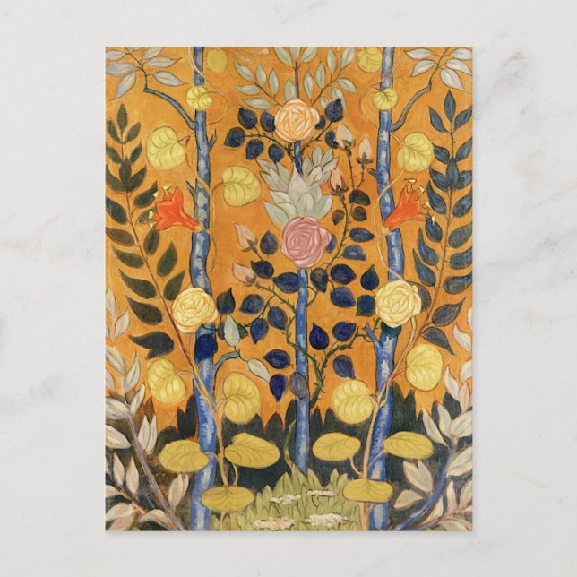 Cartão Postal Emile Bernard pintura, Rosas (Frente)