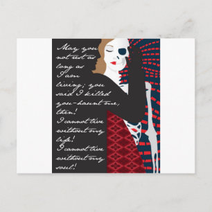 Cartão Postal Emily Bronte / design de presente Wuthering Height