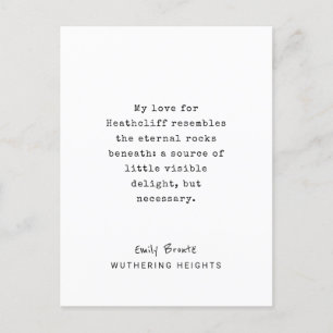 Cartão Postal Emily Brontë, Wuthering Heights Cote Do Amor