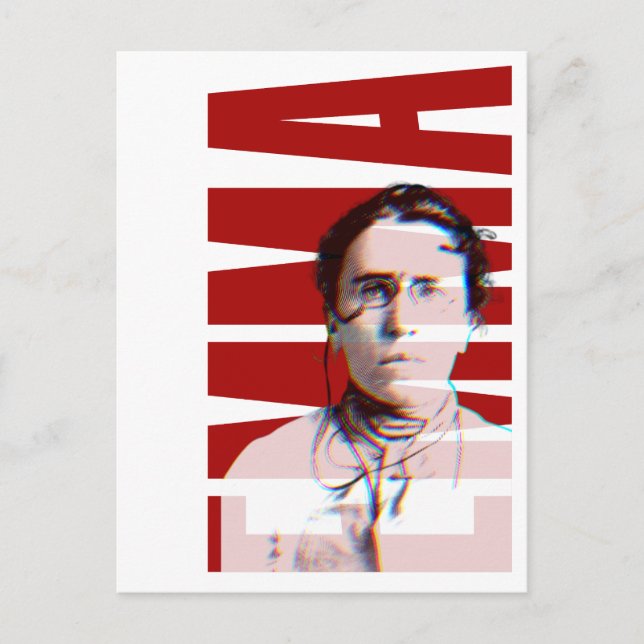 Cartão Postal EMMA Goldman, Feminista Anarquista História das Mu (Frente)