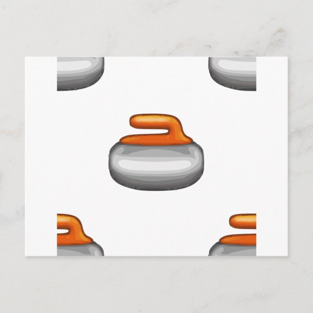 Cartão Postal Emoji Curling Stone (Frente)