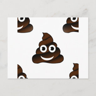 Cartão Postal emoji de cocô engraçado