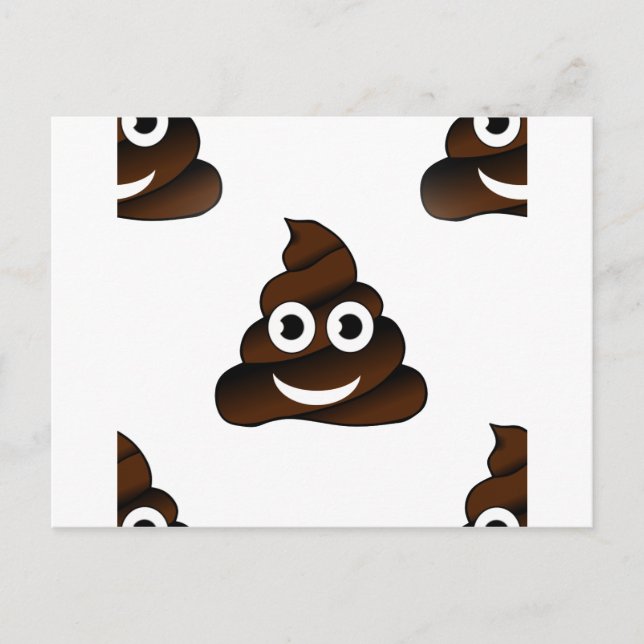 Cartão Postal emoji de cocô engraçado (Frente)