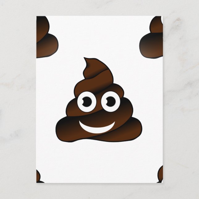 Cartão Postal emoji de cocô engraçado (Frente)