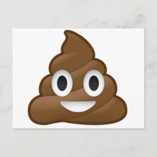 Cartão Postal Emoji de Cocô Sorridente