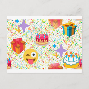 Cartão Postal emoji de feliz aniversário