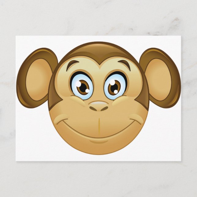 Cartão Postal emoji de macaco (Frente)