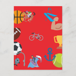 Cartão Postal emoji desportivo