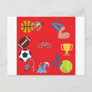 Cartão Postal emoji desportivo