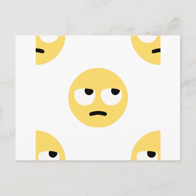 Cartão Postal emoji eye roll (Frente)