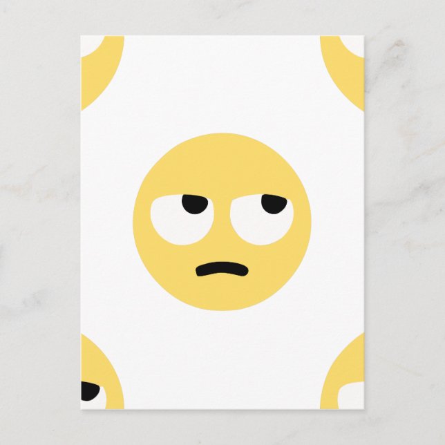 Cartão Postal emoji eye roll (Frente)