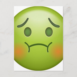 Cartão Postal Emoji Face Doente