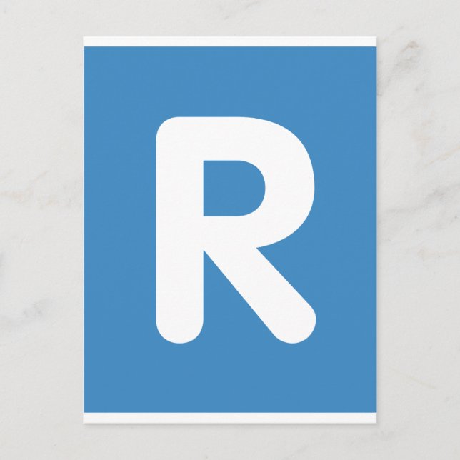 Cartão Postal Emoji - Letra R do Twitter (Frente)