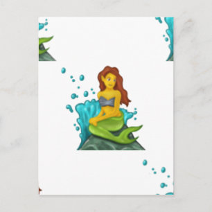 Cartão Postal emoji mermaid