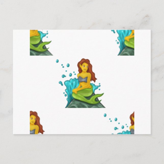 Cartão Postal emoji mermaid (Frente)