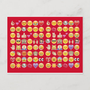 Cartão Postal emoji vermelho