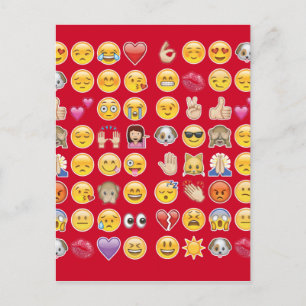 Cartão Postal emoji vermelho