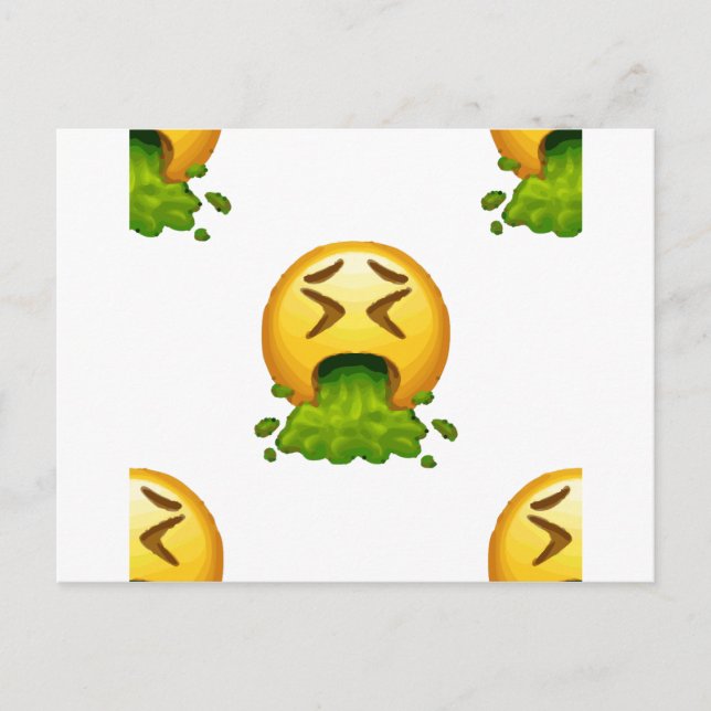 Cartão Postal emoji vomitando (Frente)