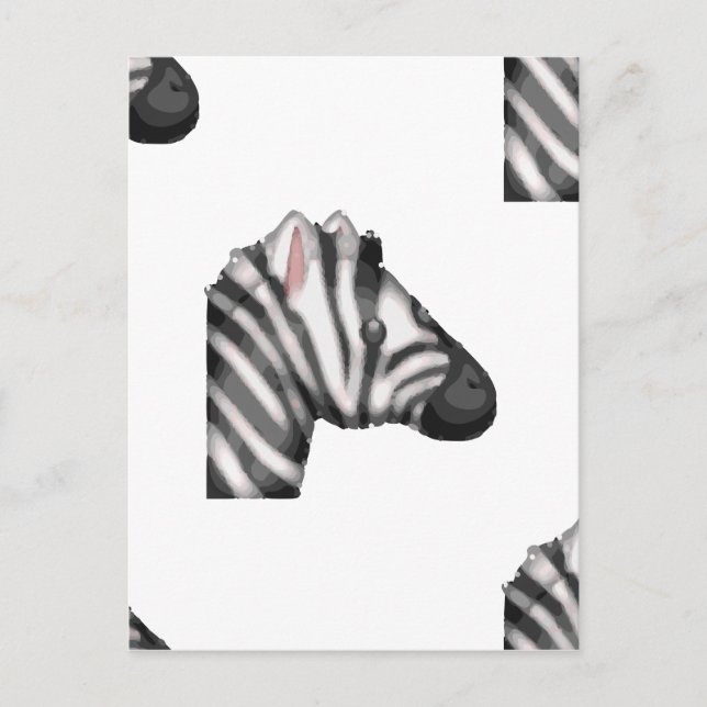 Cartão Postal emoji zebra (Frente)