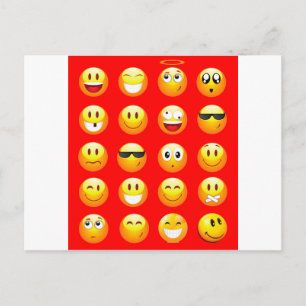 Cartão Postal emojis vermelhos
