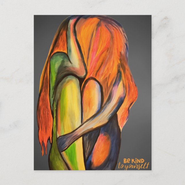 Cartão Postal Emotionales Be Kind yourself Design (Frente)