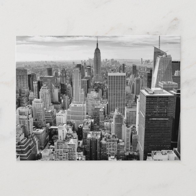 Cartão Postal Empire State Building Black White Nova Iorque (Frente)