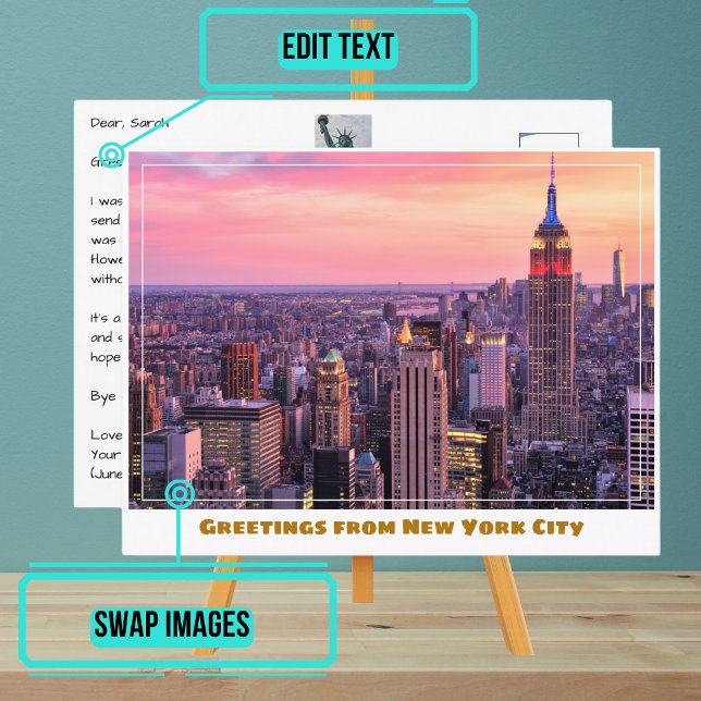 Cartão Postal Empire State Building em Dusk, Nova Iorque (Please enjoy our New York City postcard)