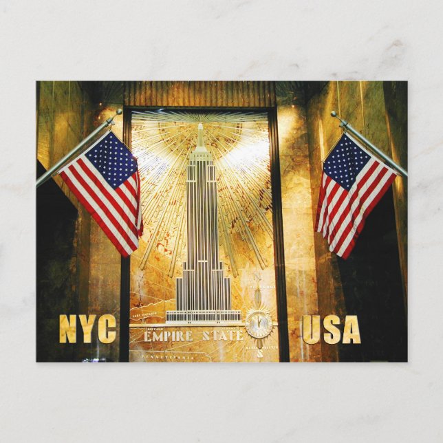 Cartão Postal Empire State Building, Nova Iorque (Frente)