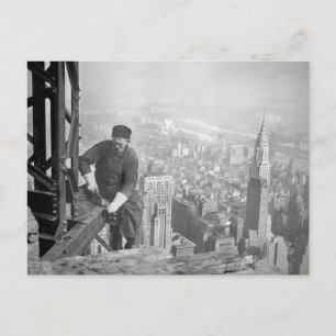 Cartão Postal Empire State Steelworker, 1936