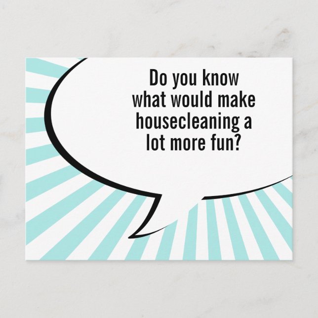 Cartão Postal empregada doméstica piada (Frente)