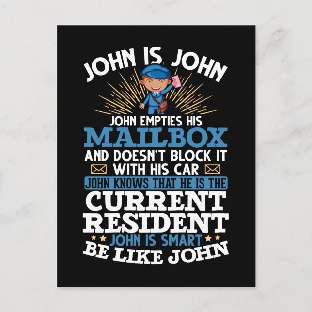 Cartão Postal Empregado Postal Funny Postman (Frente)