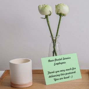 Cartão Postal Empregados dos Serviços Postais Obrigado