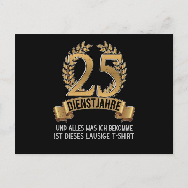 Cartão Postal Empresa Aniversário 25 Anos De Empresa De Funcioná (Frente)