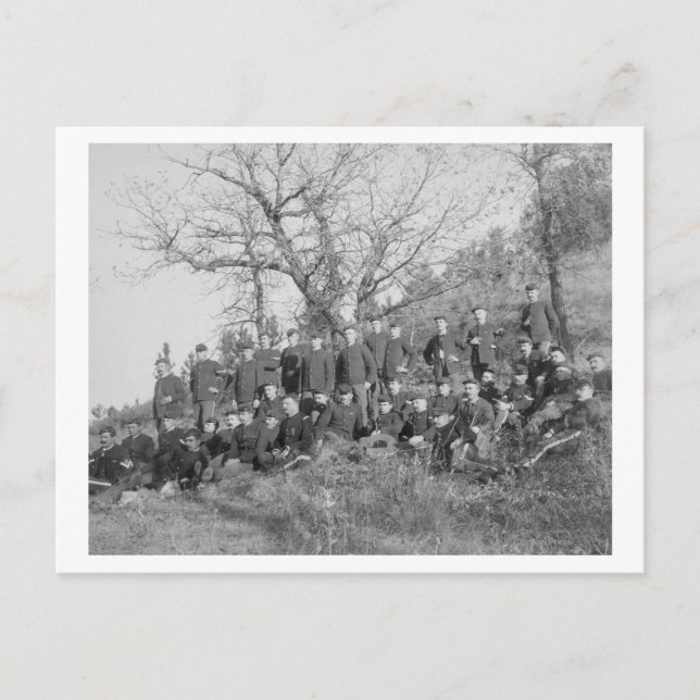 Cartão Postal Empresa C, 3ª Infantaria dos EUA em Fort Meade (Frente)