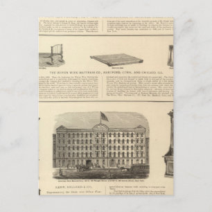 Cartão Postal Empresa de Colchões de Arame Tecido Globe Iron Fou