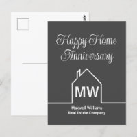 Empresa Imobiliária Feliz Aniversário Cinza