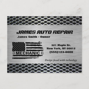 Cartão Postal Empresa Mecânica Americana de Reparo Automático de
