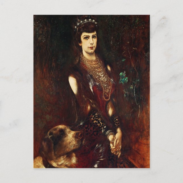 Cartão Postal Empress Elizabeth, da Áustria, 1883 (Frente)