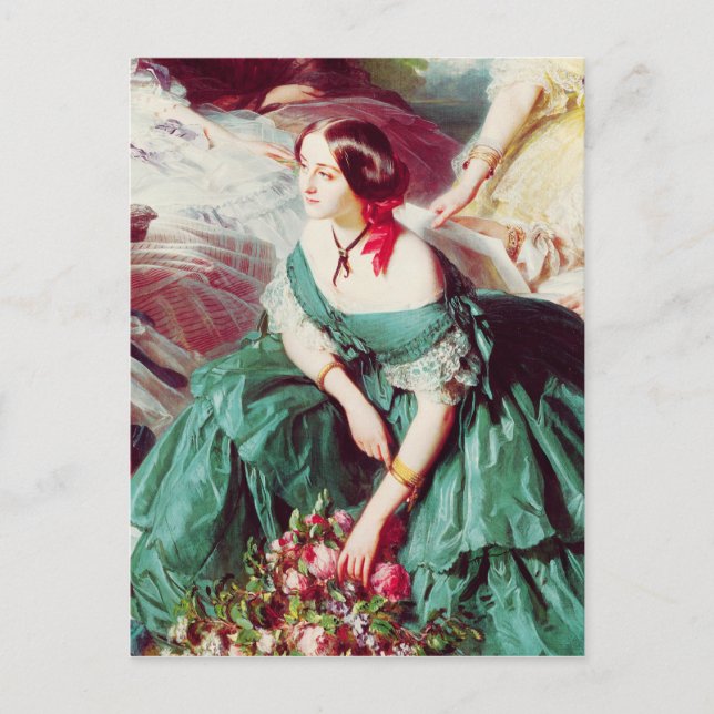 Cartão Postal Empress Eugenie e suas damas em espera (Frente)