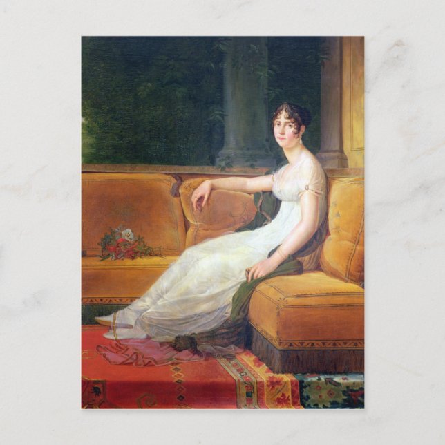 Cartão Postal Empress Josephine em Malmaison, c.1801 (Frente)