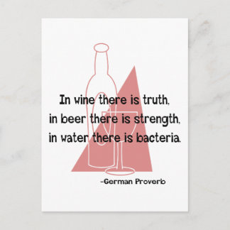 Cartão Postal En Vino Veritas -retro