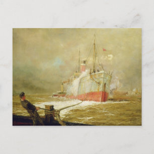 Cartão Postal Encaixando uma Embarcação de Carga