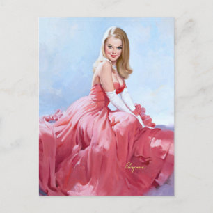 Cartão Postal Encaixe Formal Vermelho