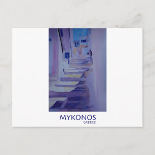 Cartão Postal Encantando a visualização de Grécia do Mykonos 