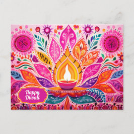 Cartão Postal Encantando Diwali: um Festival de Luz